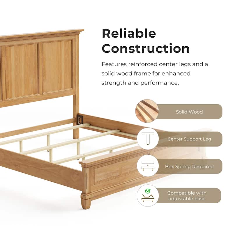 Furniture of America Wellington Farmhouse Natural Oak 3-Piece Solid Wood Kids Bedroom Set