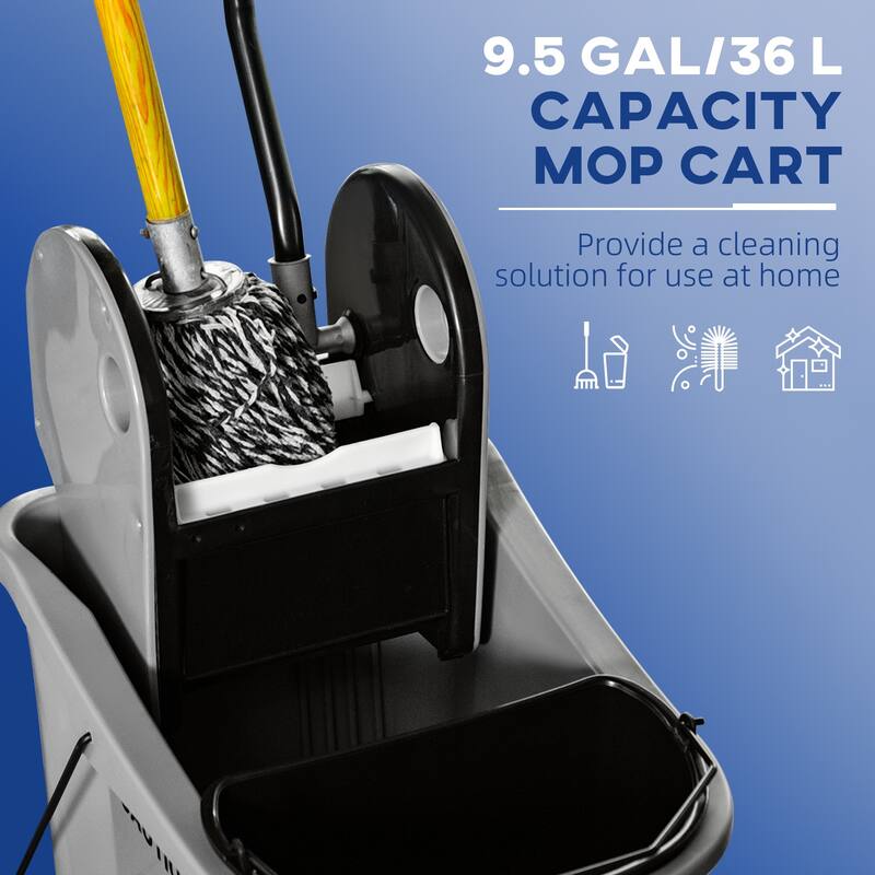 Mop Bucket with Wringer Cleaning Cart