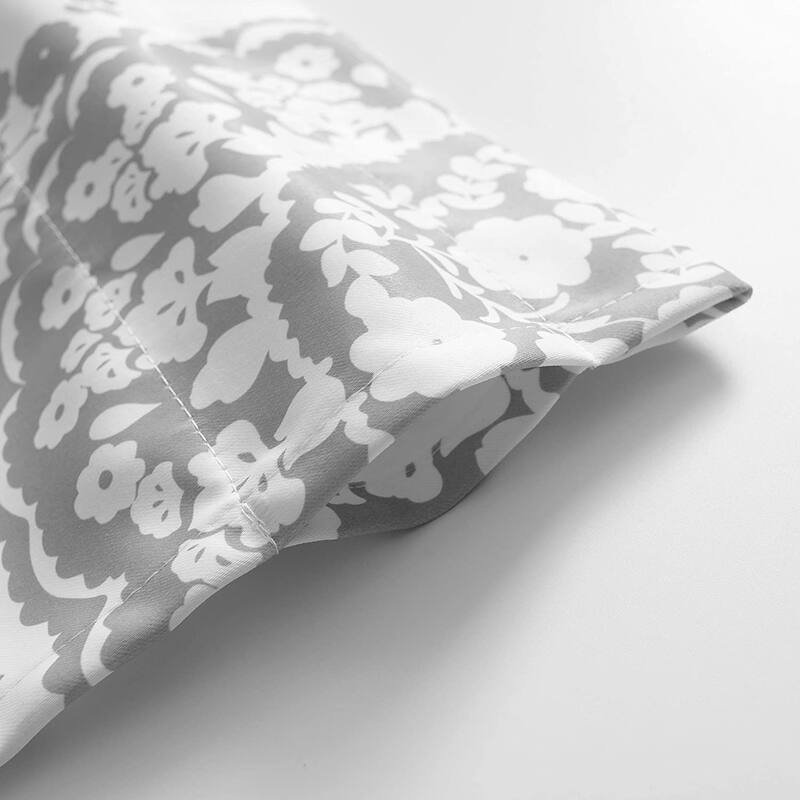 The Curated Nomad Alameda Damask Print Room Darkening Kitchen Tier Pair