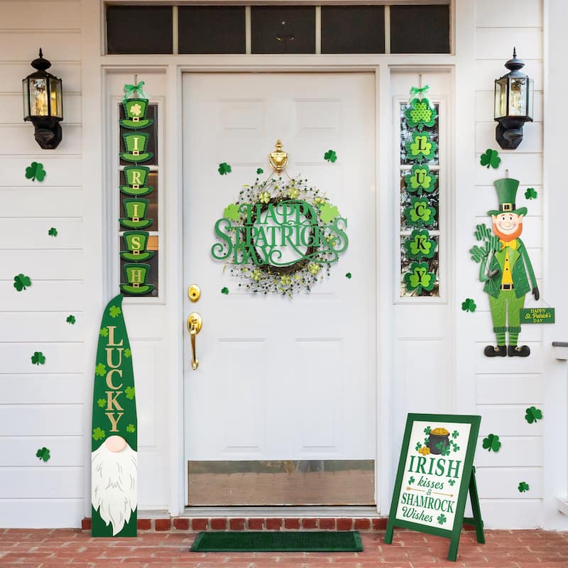 Glitzhome 24"L Metal "HAPPY St. Patrick's Day" Wall Decor