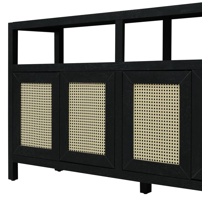 Sideboard with open storage and Adjustable Shelves