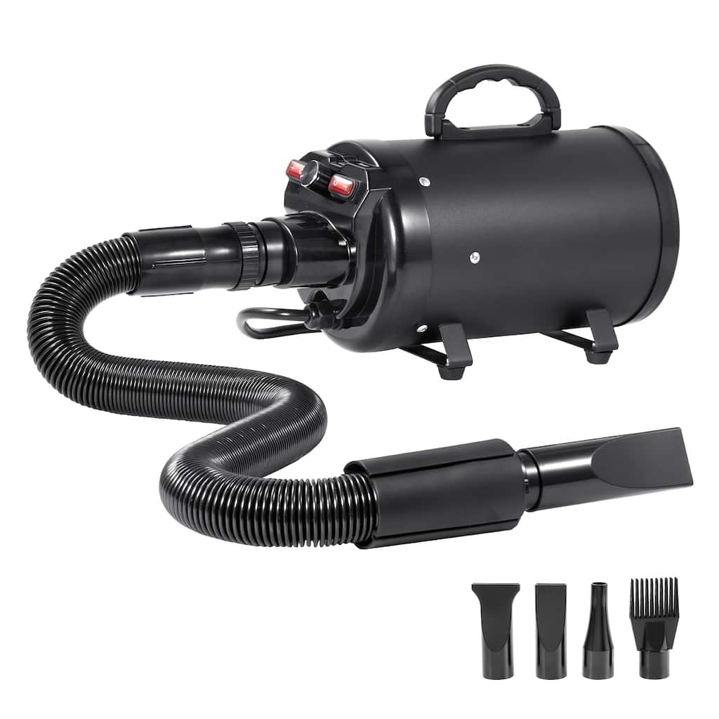 Dog Dryer Pet Hair Dryer with 4 Nozzles and Extendable Hose - 2000W/2.7HP