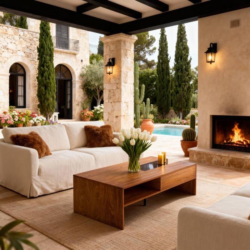 51.1" Wooden Coffee Table with LED Lights, Storage Shelves & Flip-Top - 51.1"Wx27.5"Dx15.8"H