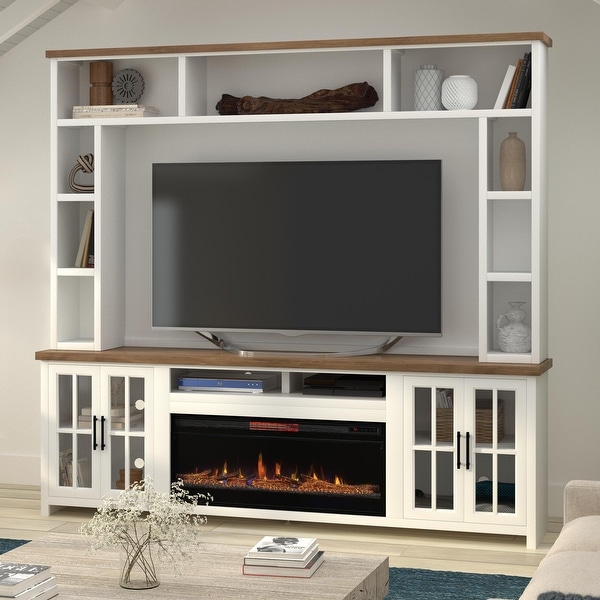 Two tone outlet entertainment unit
