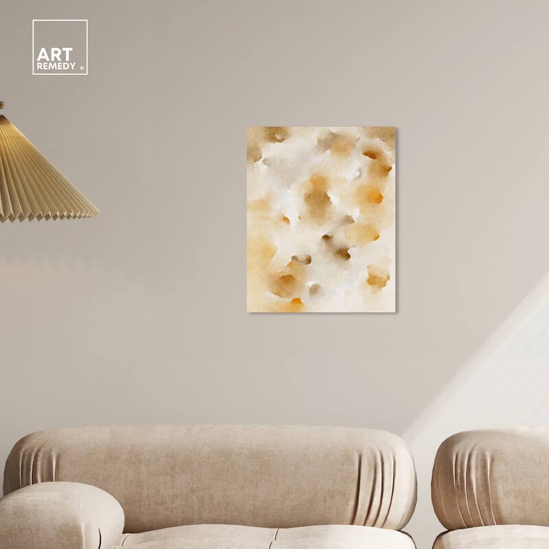 Art Remedy Pearls And Amber Gallery Wrapped Watercolor Boho Abstracts