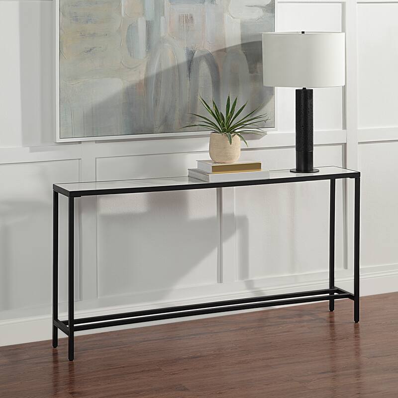 Renwil Bodin Indoor Iron Console Table, Matte Black