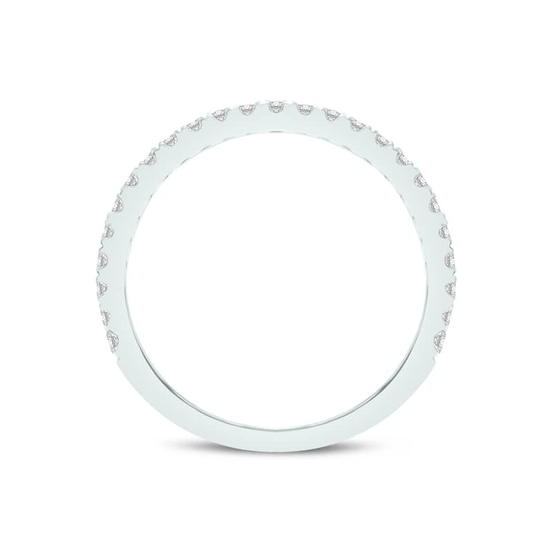 Marquee 3.30 CTW Center Round Cut Lab Grown Diamond Engagement Ring Set in 14Karat White Gold