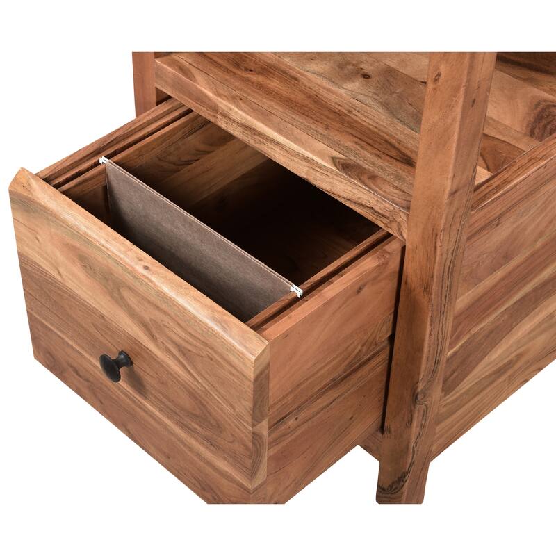 Sienna 2-piece Live Edge Solid Wood Desk Set