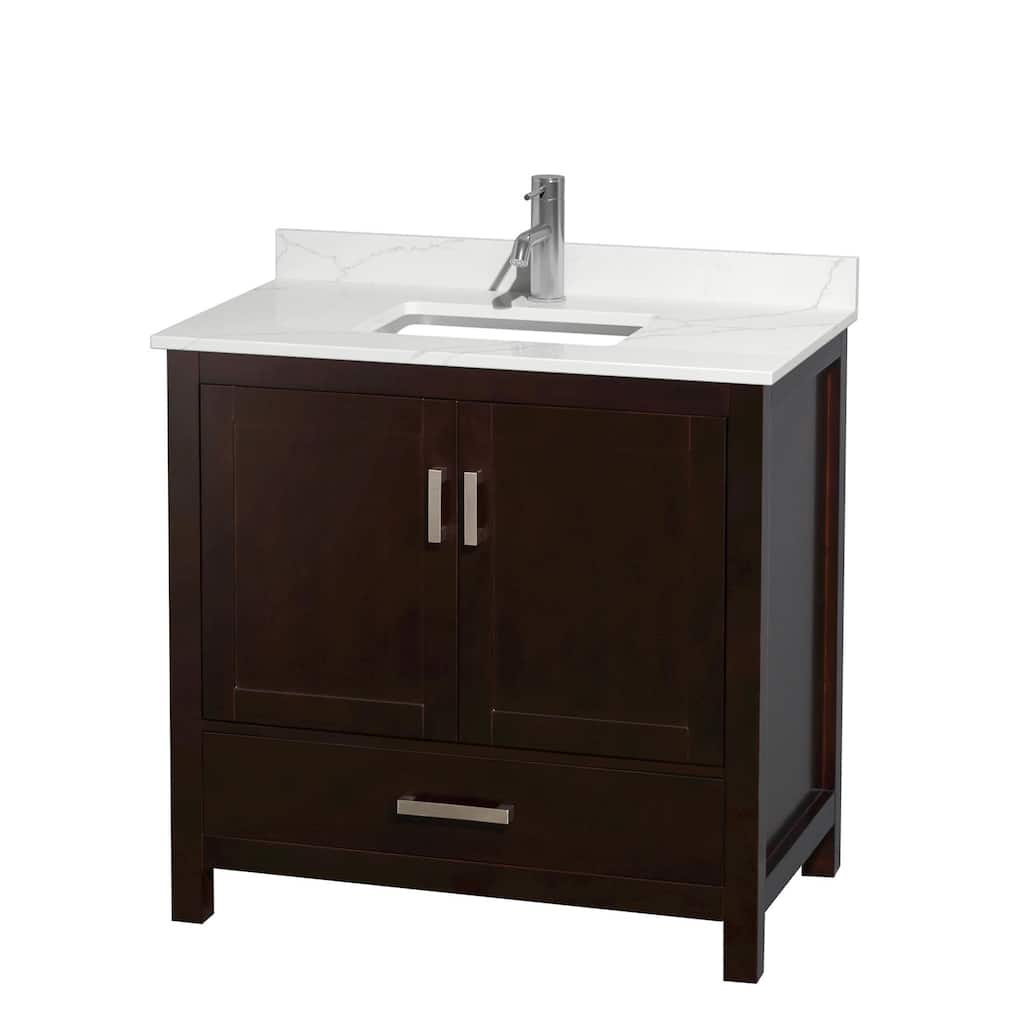 Wyndham Collection WCS141436S-QTZ-UNSMXX Sheffield 36" Free Standing