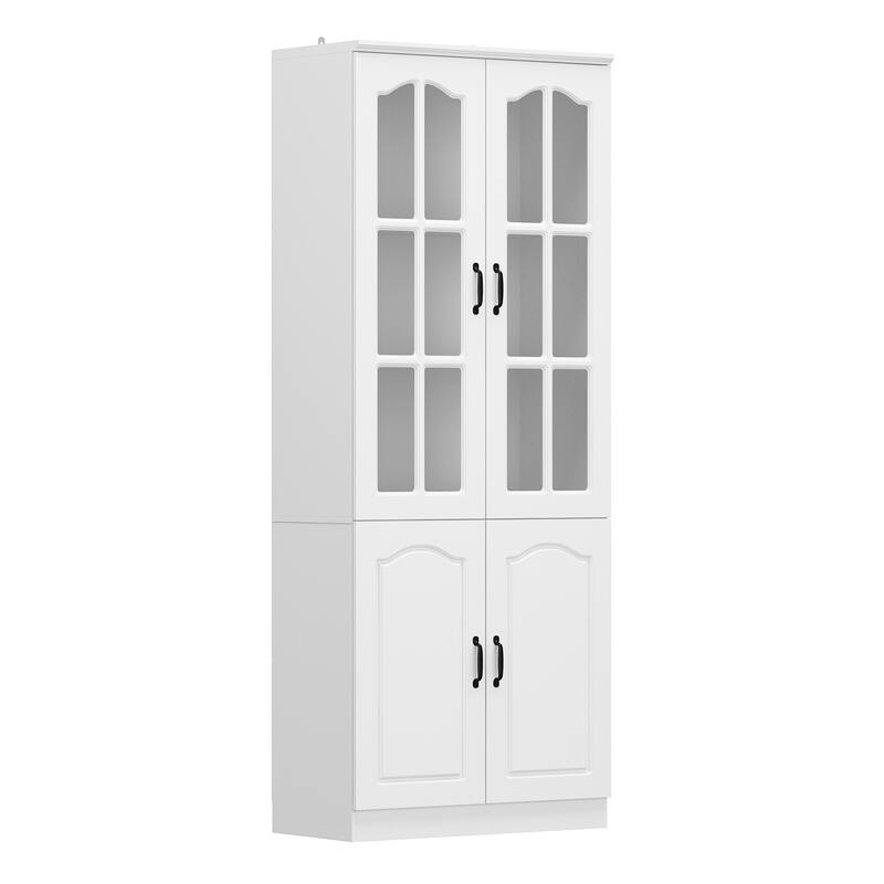 Modular White Contemporary Office Storage Display Cabinet w/UV Finish