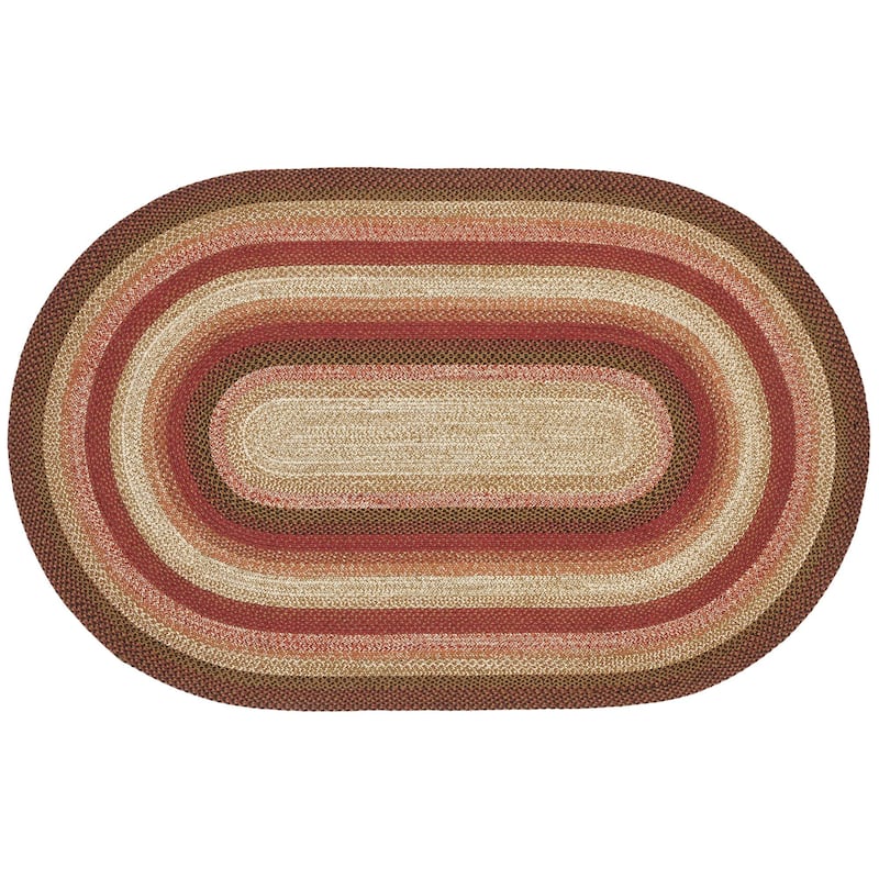 Ginger Spice Jute Rug Oval w/ Pad 60x96 - 6' x 8' Oval