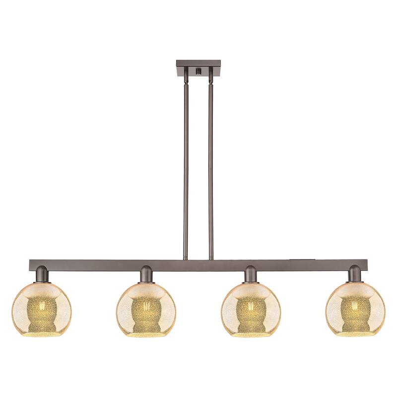 Innovations Lighting Endless Possibilities Arcadia - Athens - 4 Light 51" Stem Hung Island Light - Mercury/Oil Rubbed Bronze