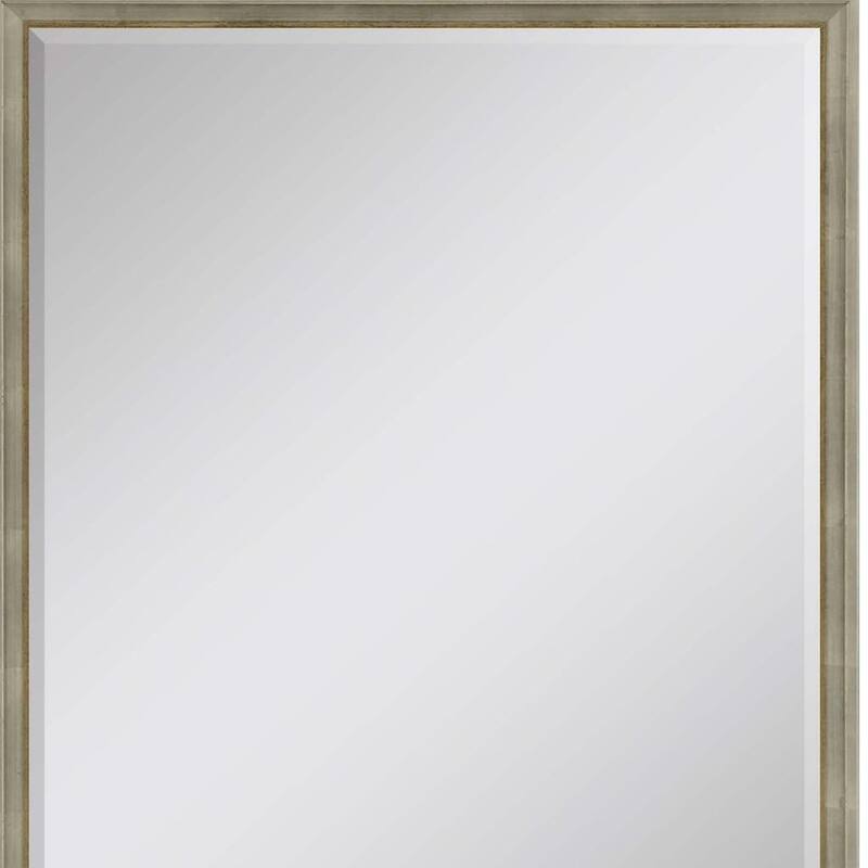 HomeRoots 50" Silver Wood Accent Mirror - 38.00 in. x 50.00 in. x 3.00 in.