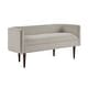 preview thumbnail 3 of 6, Farrah Cream Velvet Accent Bench, Solid Wood Legs, Low Back Design, Elegant Seating for Bedroom or Entryway - Polyester
