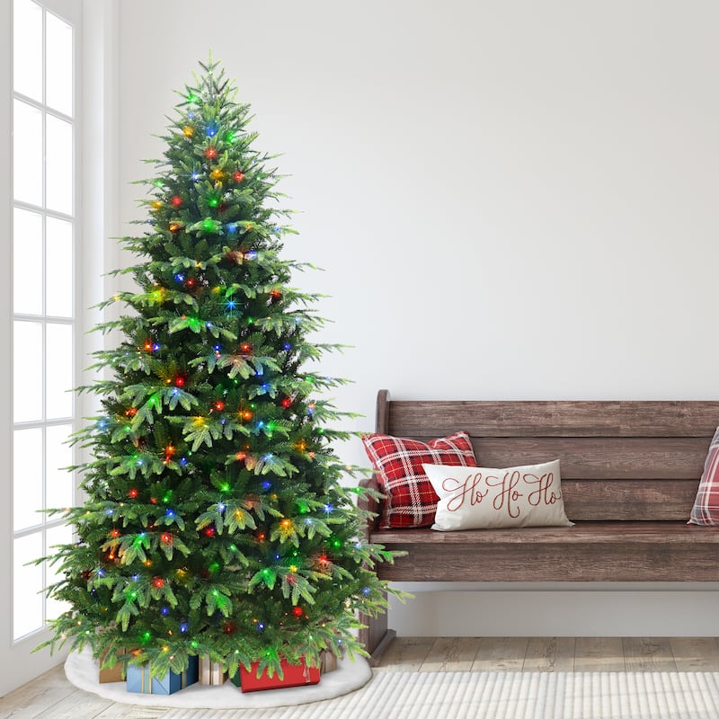 Puleo International Pre-Lit 7.5' Rutland Spruce Artificial Christmas Tree