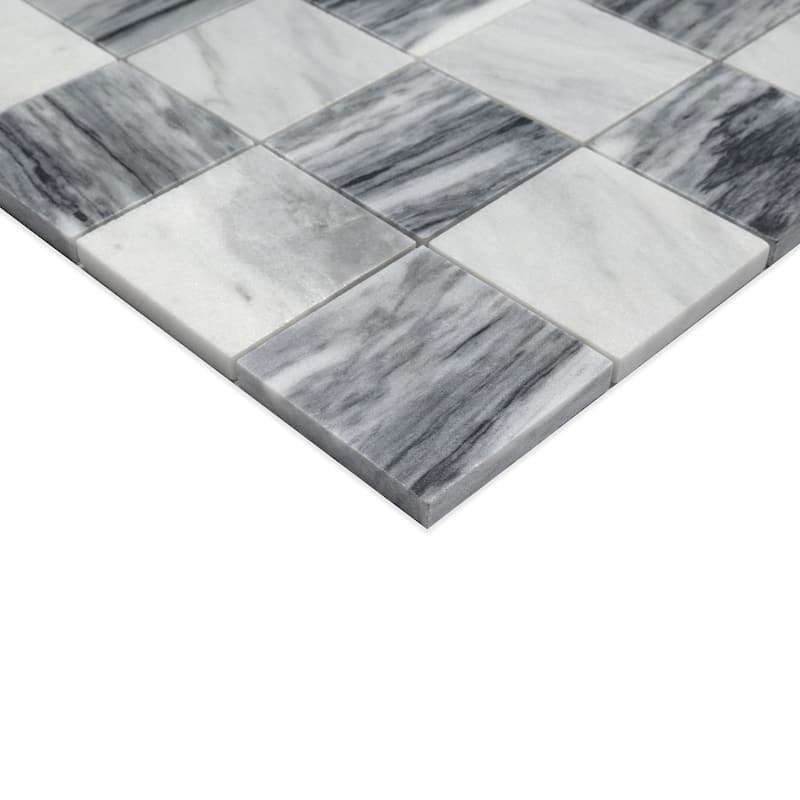 Ackland AKM-S-3X3SQP-CA 12" x 12" Marble Square Floor and Wall Mosaic