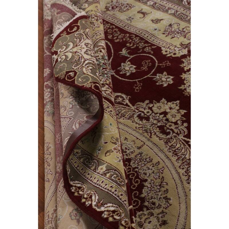 Victorian Style Kashan Turkish Area Rug Bedroom Machine Made Carpet - 6'9" x 9'9"