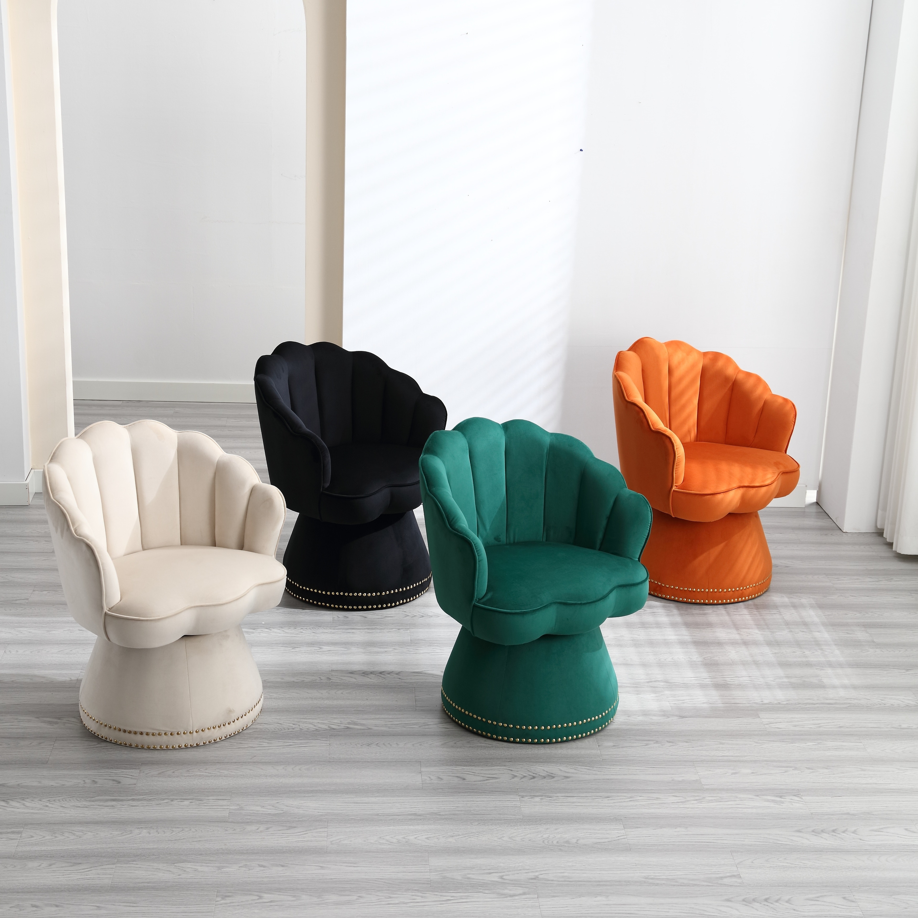 Scallop sales swivel chair