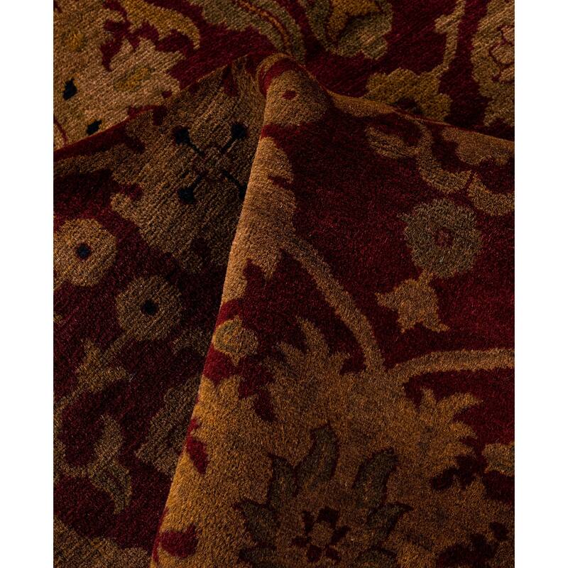 Overdyed One-of-a-Kind Hand-Knotted Area Rug - Red - 4' 1" x 6' 0"