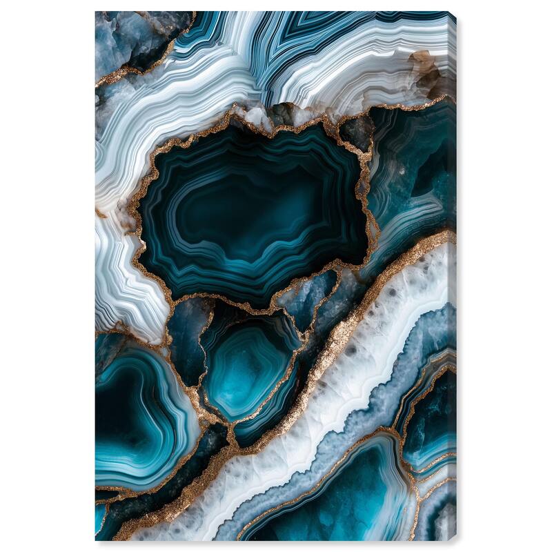 Teal Tectonic I Canvas by Art Remedy, Gallery Wrapped - 10" x 15"