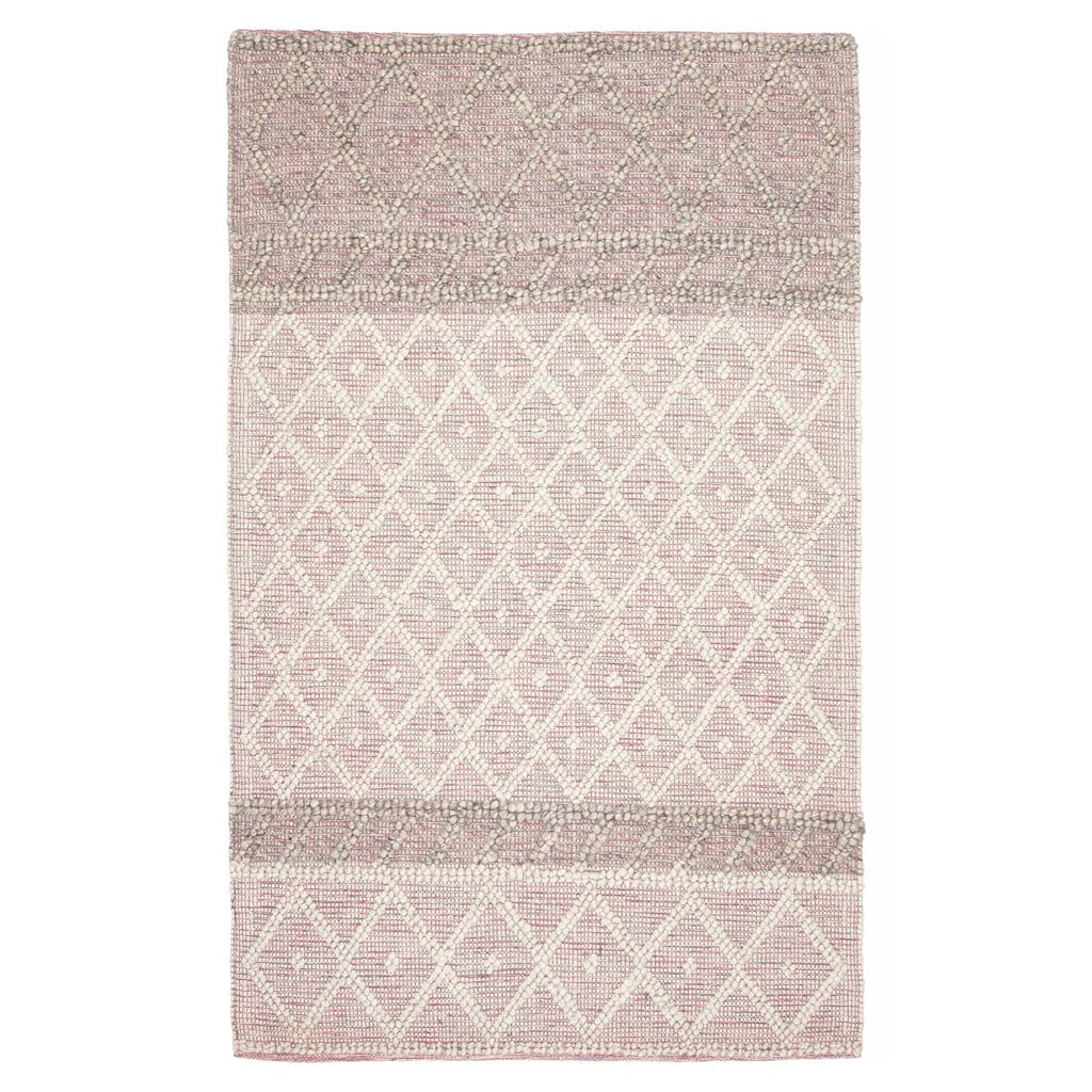 ECARPETGALLERY Braid weave Sienna Grey Wool Rug - 5'1 x 7'6