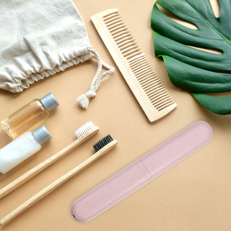 Traveling Toothbrush Holders Case for Travel 8.07"x1.22"x0.83" - Pink - 1Pcs