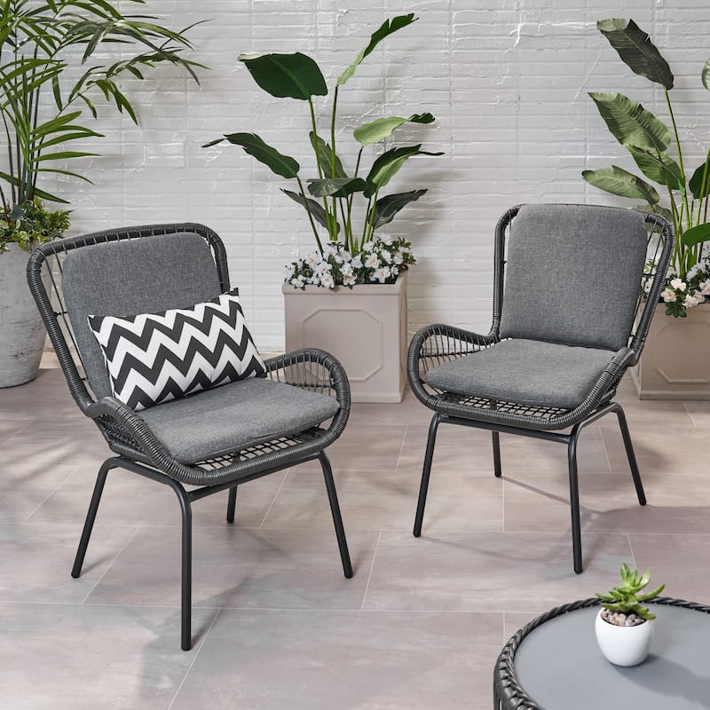 Patio Chair with Cushions (Set of 2)