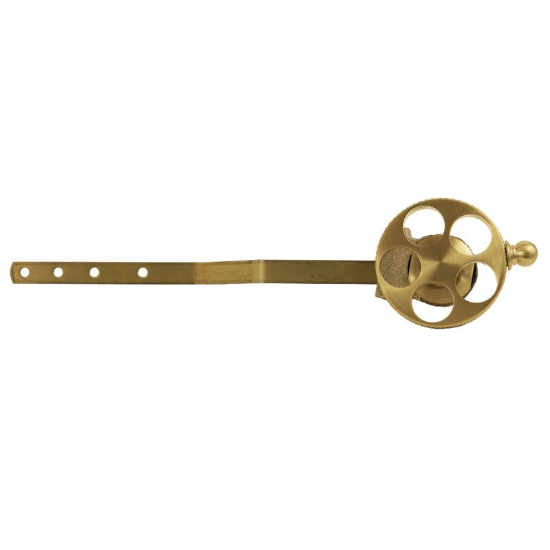 Kinston Brass Front Mount Toilet Tank Lever with Knurled Handle - Brushed Brass