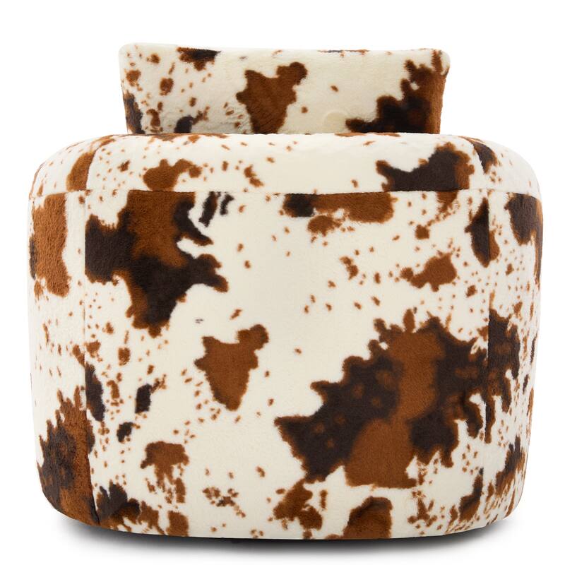 Plush 360° Swivel Barrel Accent Chair with Deep Cushioning by Harper&Bright Designs