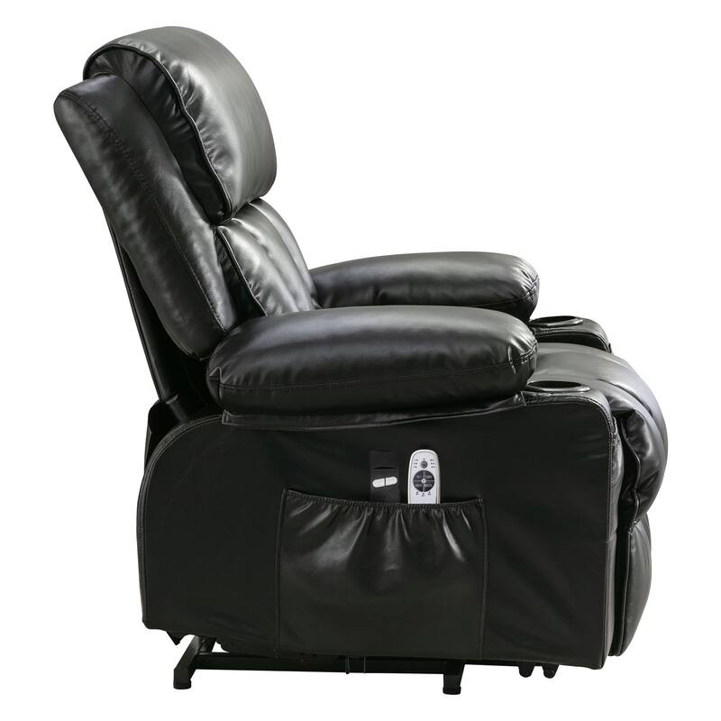 Large Power Lift Recliner Chair with Heat & 8‑Point Massage