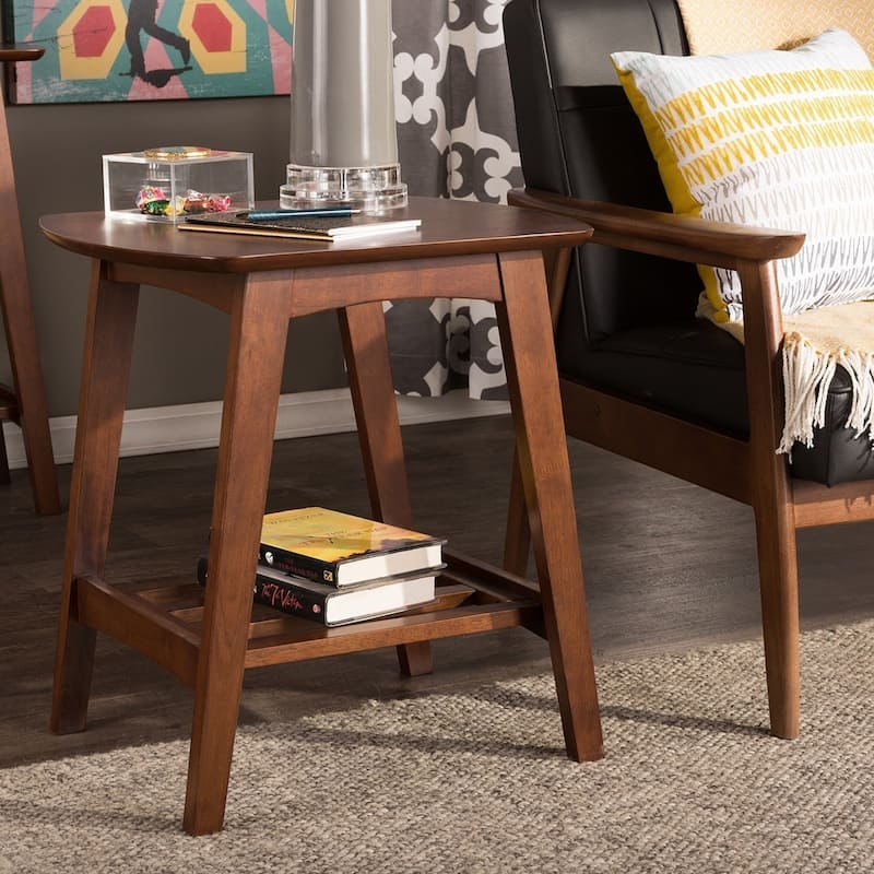 Carson Carrington Karkkila Mid-century Modern Scandinavian Style Dark Walnut End Table
