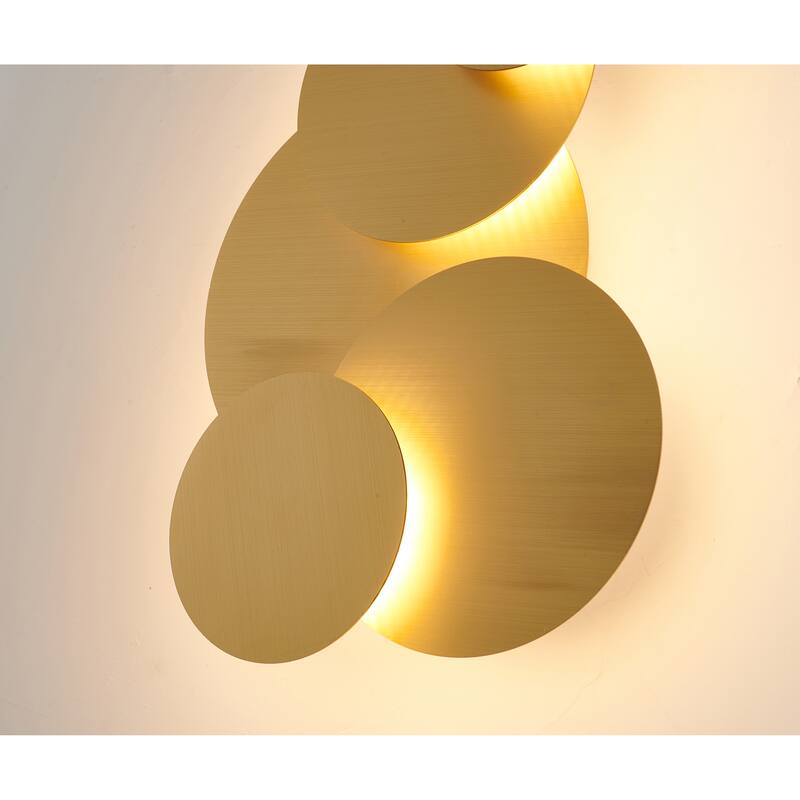 3-Light Brass LED Wall Sconce