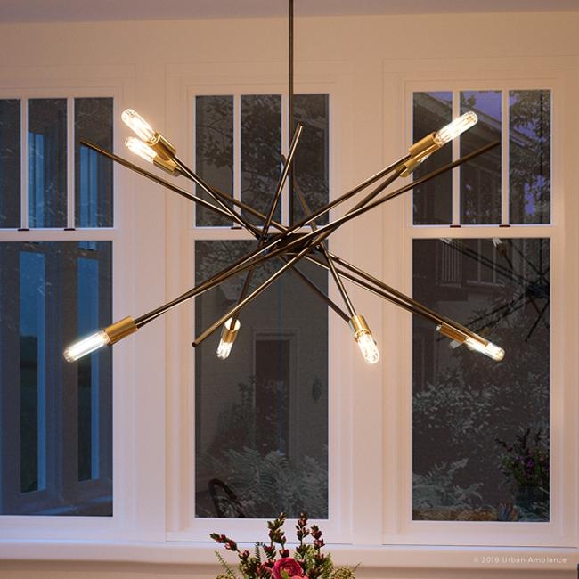 Luxury Vintage Olde Bronze Chandelier by Urban Ambiance 19 5 8 H x 42 3 8 W x 42 3 8 Dep
