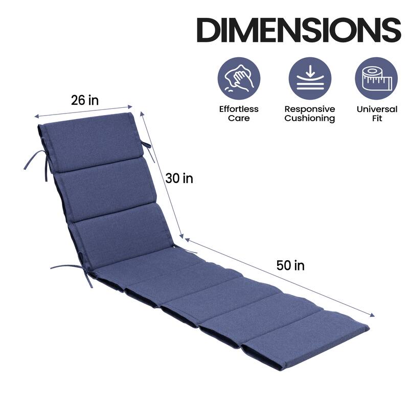 Pellebant Outdoor Patio Chaise Lounge Cushion Lounger Pad