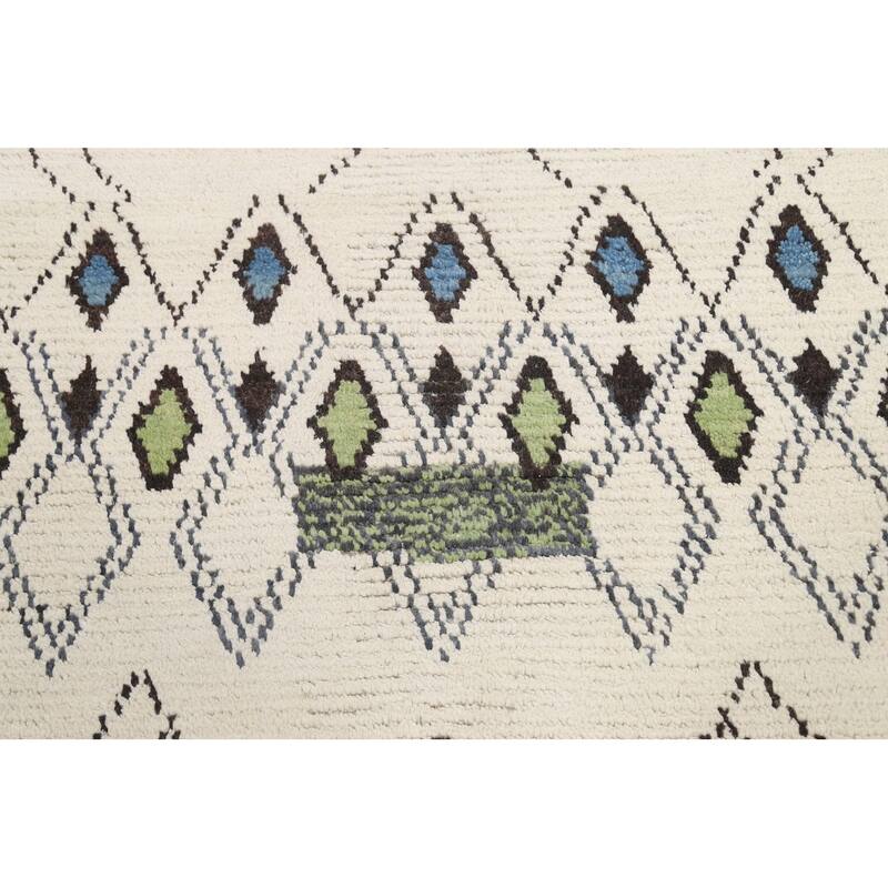 Modern Vegetable Dye Oriental Moroccan Berber Area Rug Wool Handmade - 5'9" x 9'3"