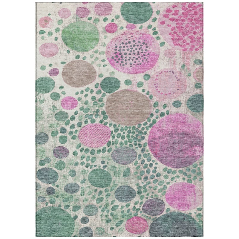 HomeRoots Geometric Transitional Rectangle Outdoor Rug