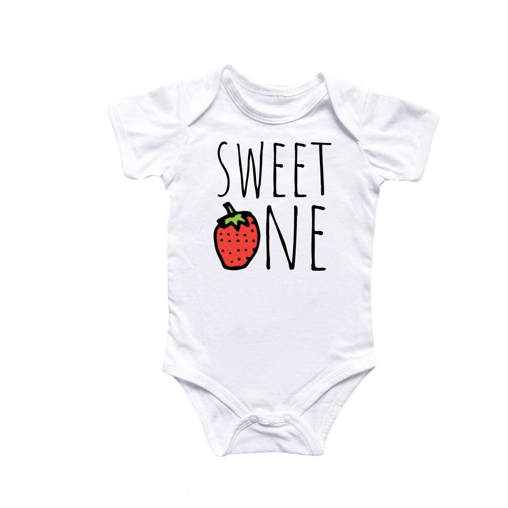 Sweet One Strawberry Birthday - Baby Boy Girl Clothes Infant Bodysuit Funny Cute Newborn