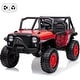 preview thumbnail 11 of 18, 24V 2 Seater Ride On Truck Car, 19" Extra Wide Seat, Led Lights Red