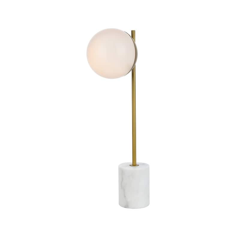 1-Light Table Lamp with Frosted White Glass