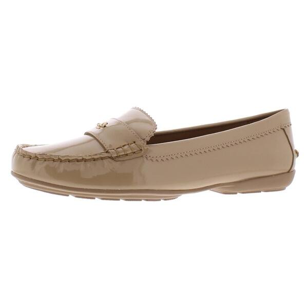 Shop Coach Womens Odette Loafers Patent Leather Slip On