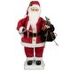 24-Inch Animated Santa Claus with Lighted Candle Musical Christmas ...