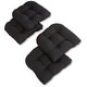 preview thumbnail 37 of 70, 19-inch Twill U-shaped Chair Cushion (Set of 1, 2, or 4) - 19 x 19 Set of 4 - Black