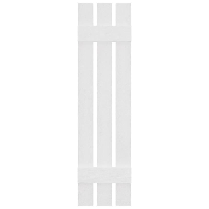 Builders Edge, Standard Three Board Spaced, Board-n-Batten Shutters, Includes Matching Installation Spikes (Per Pair)