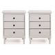 Middlebrook Bullrushes Solid Wood 3-Drawer Nightstand, Set of 2