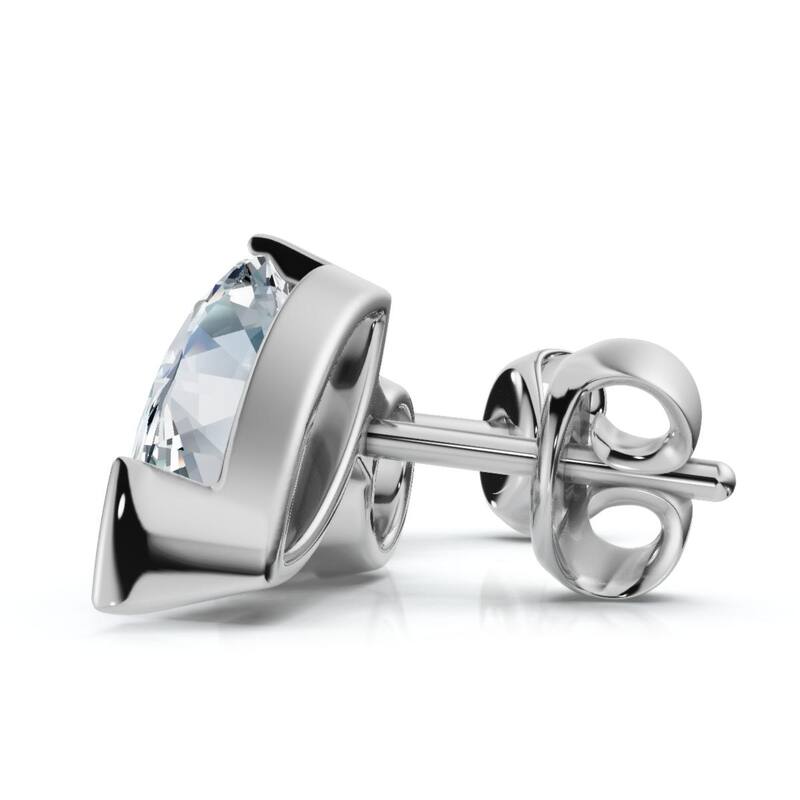 Bliss Diamond 2Ct Toi Et Moi Round & Marquise Diamond Earrings Gold 18" Lab Grown