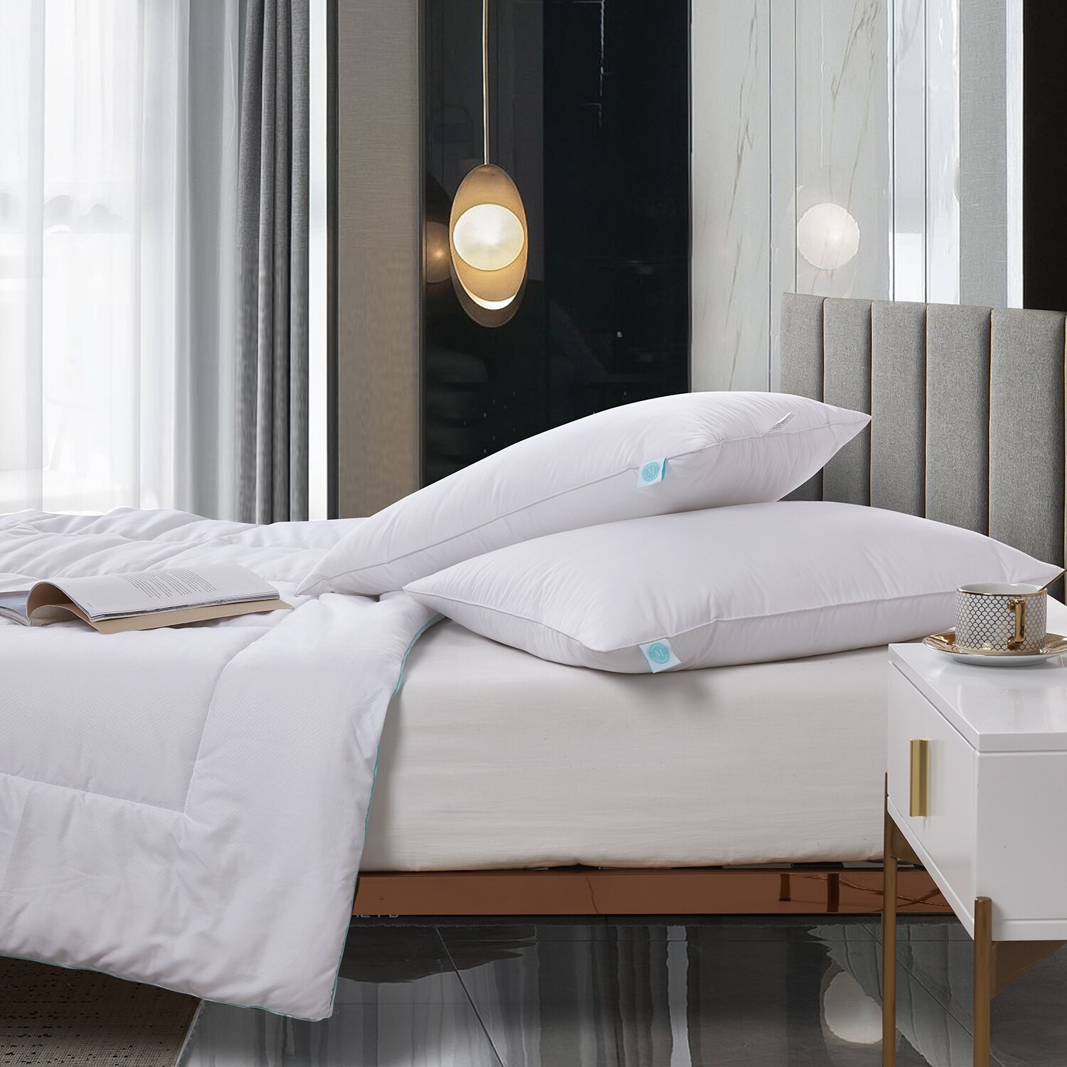 Martha Stewart Tencel Softy Around Feather And Down Pillow Set of 2 White On Sale Bed Bath Beyond 34630921