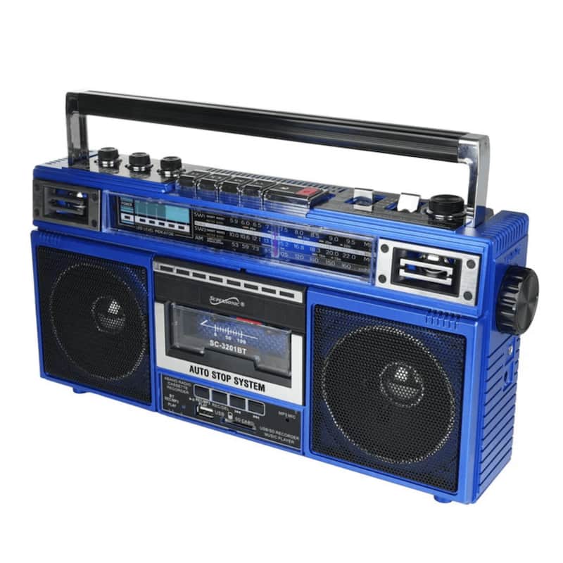 Supersonic 4 Band Bluetooth Radio & Cassette Player + Cassette To Mp3 Converter