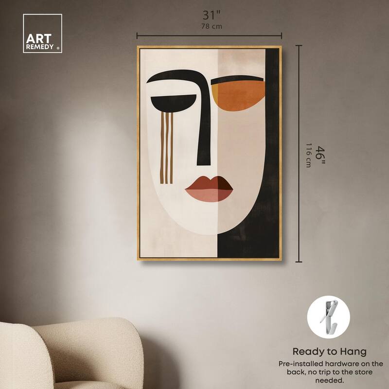 Face Moderne III Canvas by Art Remedy