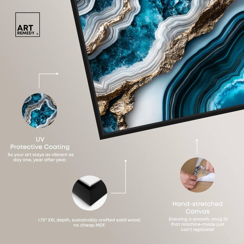Teal Tides Treasure II Canvas by Art Remedy
