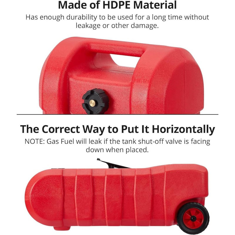 15 Gallon Fuel Caddy Tank, Portable Gas Fuel Container